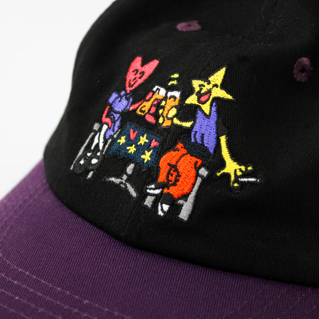 Skateboard Cafe - Cheers Hat - 6 Panel - Black / Purple