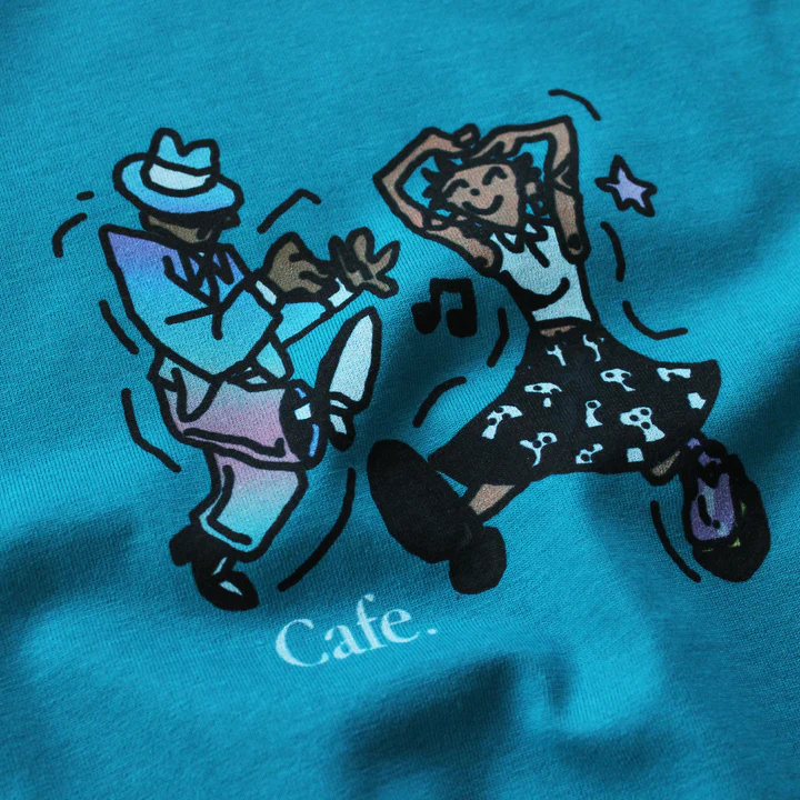 Skateboard Cafe - Dancing T-Shirt - Dark Teal