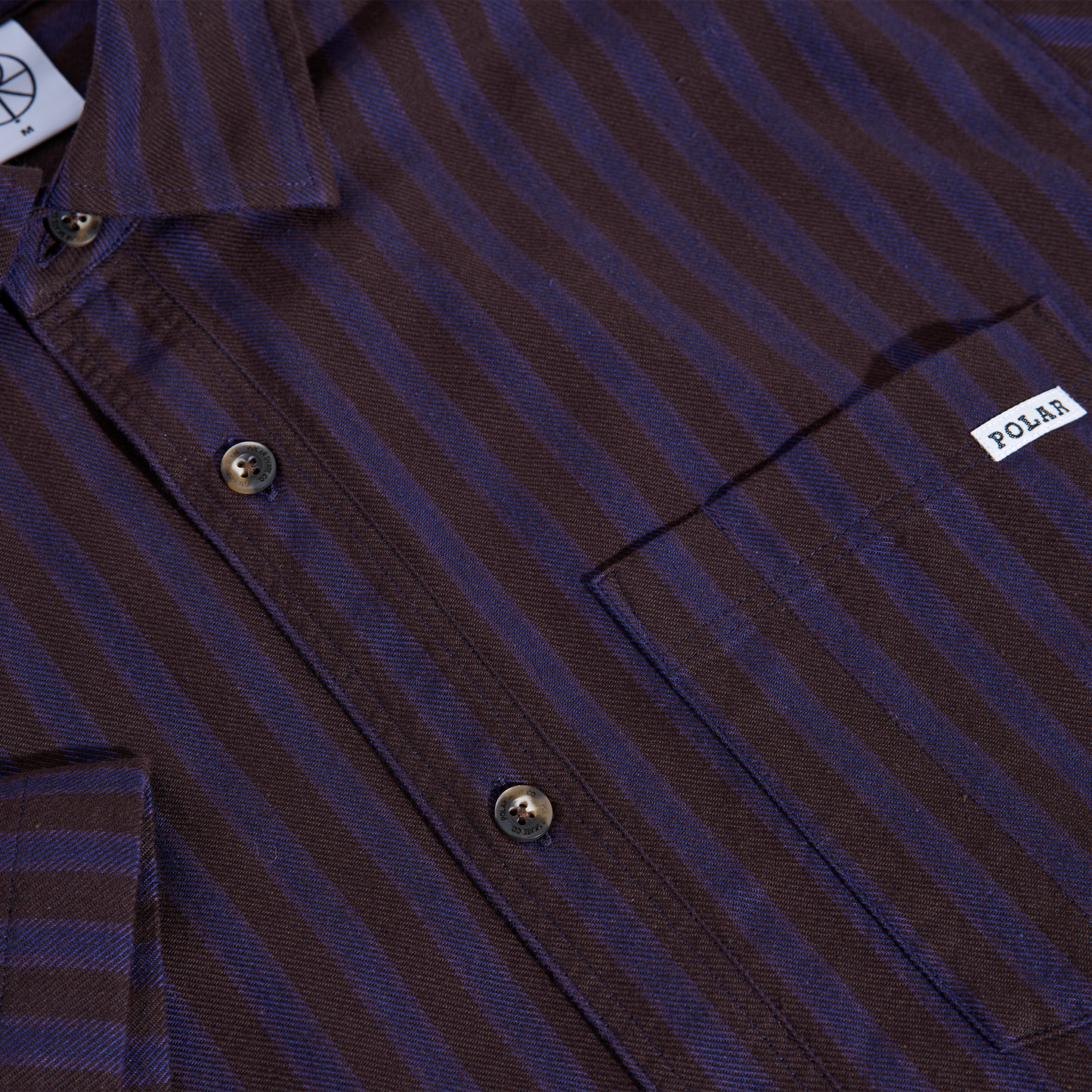 Polar Skate Co - Mitchell Flannel Shirt - Purple / Chocolate