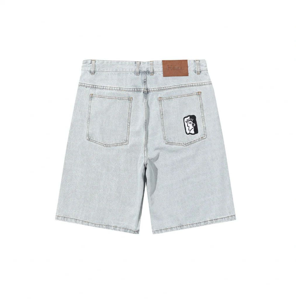 Helas - Diu Grec Washed Denim Shorts - Light Blue