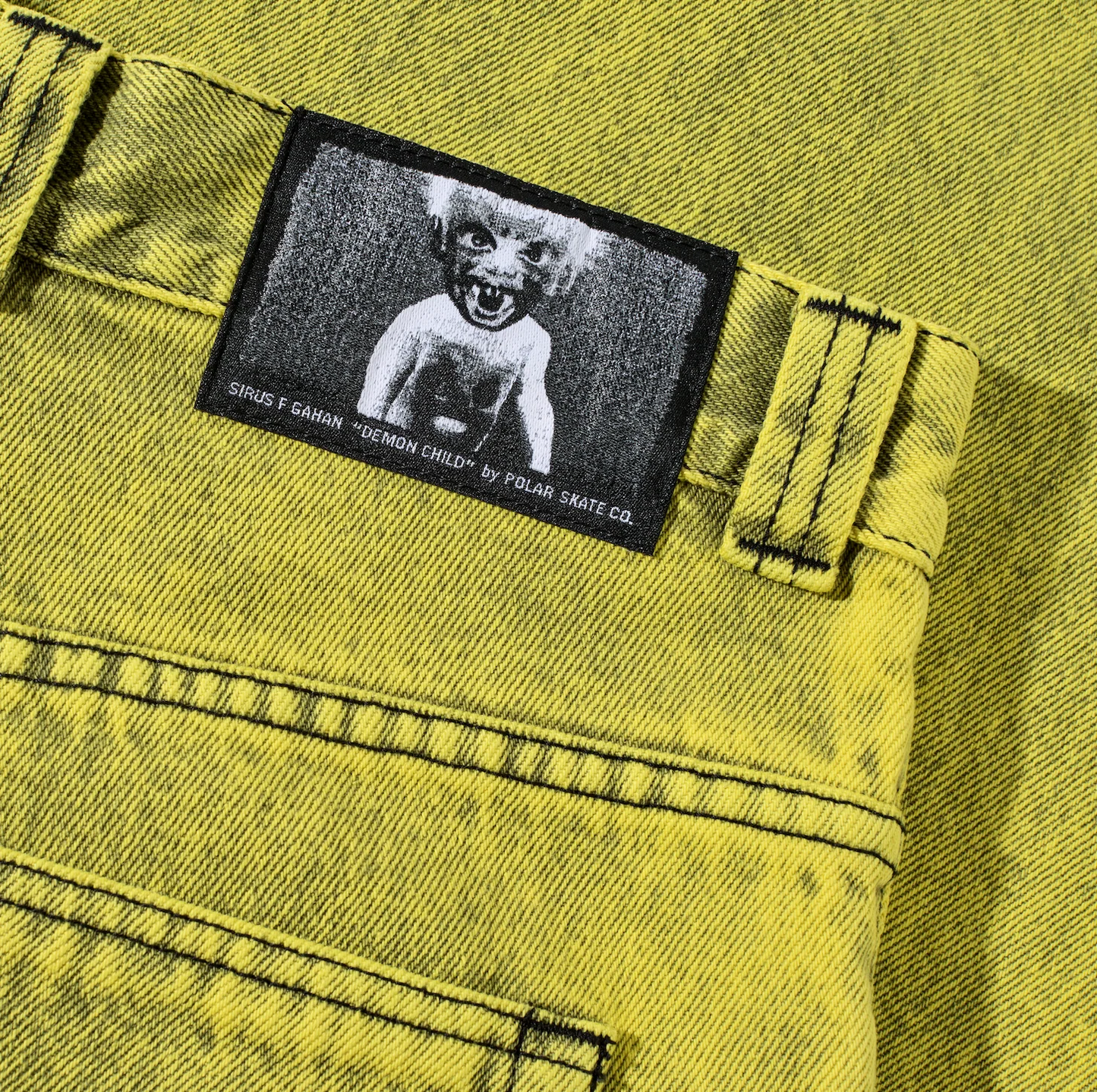 Polar Skate Co - Big Boy Jeans Demon Child - Lemon / Black (pants)
