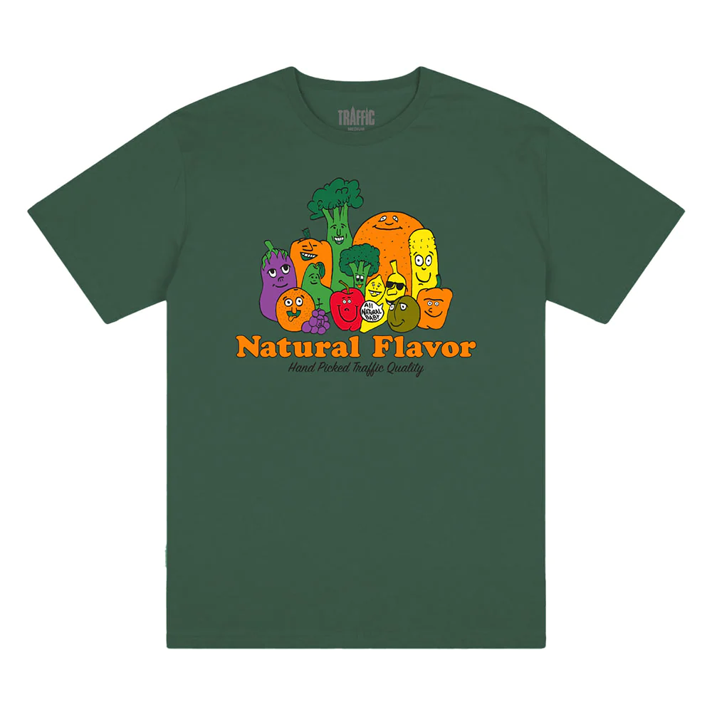 Traffic Skateboards - All Natural T-shirt - Forest Green