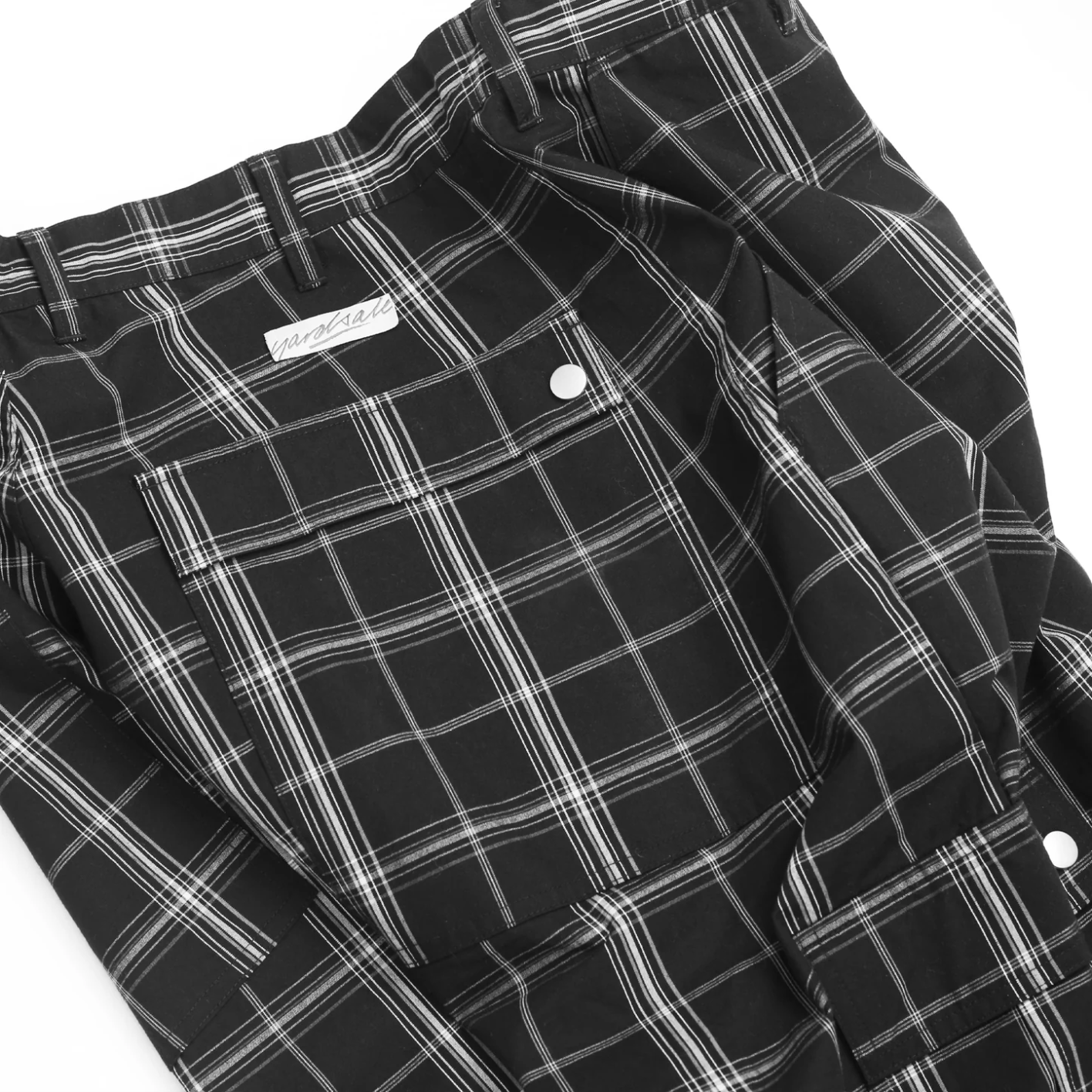 Yardsale - Plaid Cargo Pants - Black