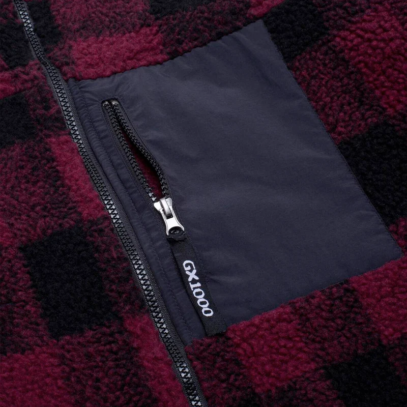 GX1000 - Sherpa Fleece Jacket - Red / Black