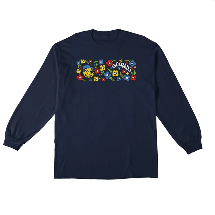 Krooked - Gonzales Long Sleeve T-Shirt - Navy Blue - Large