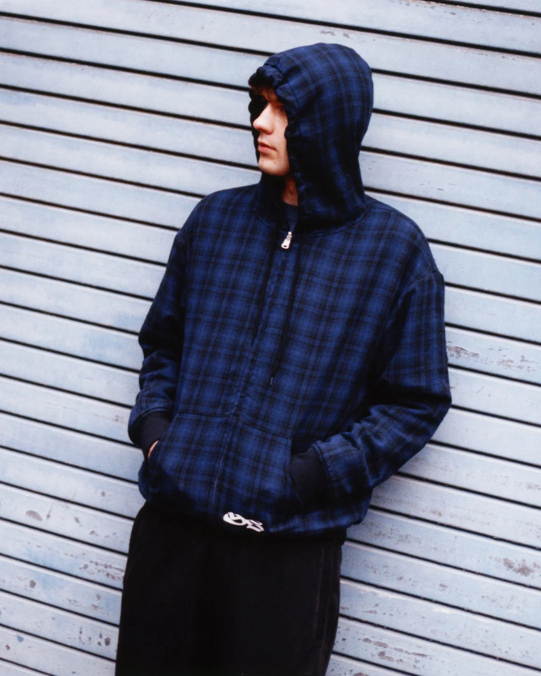 Yardsale - Reversible Zip Hoodie - Black / Indigo Flannel