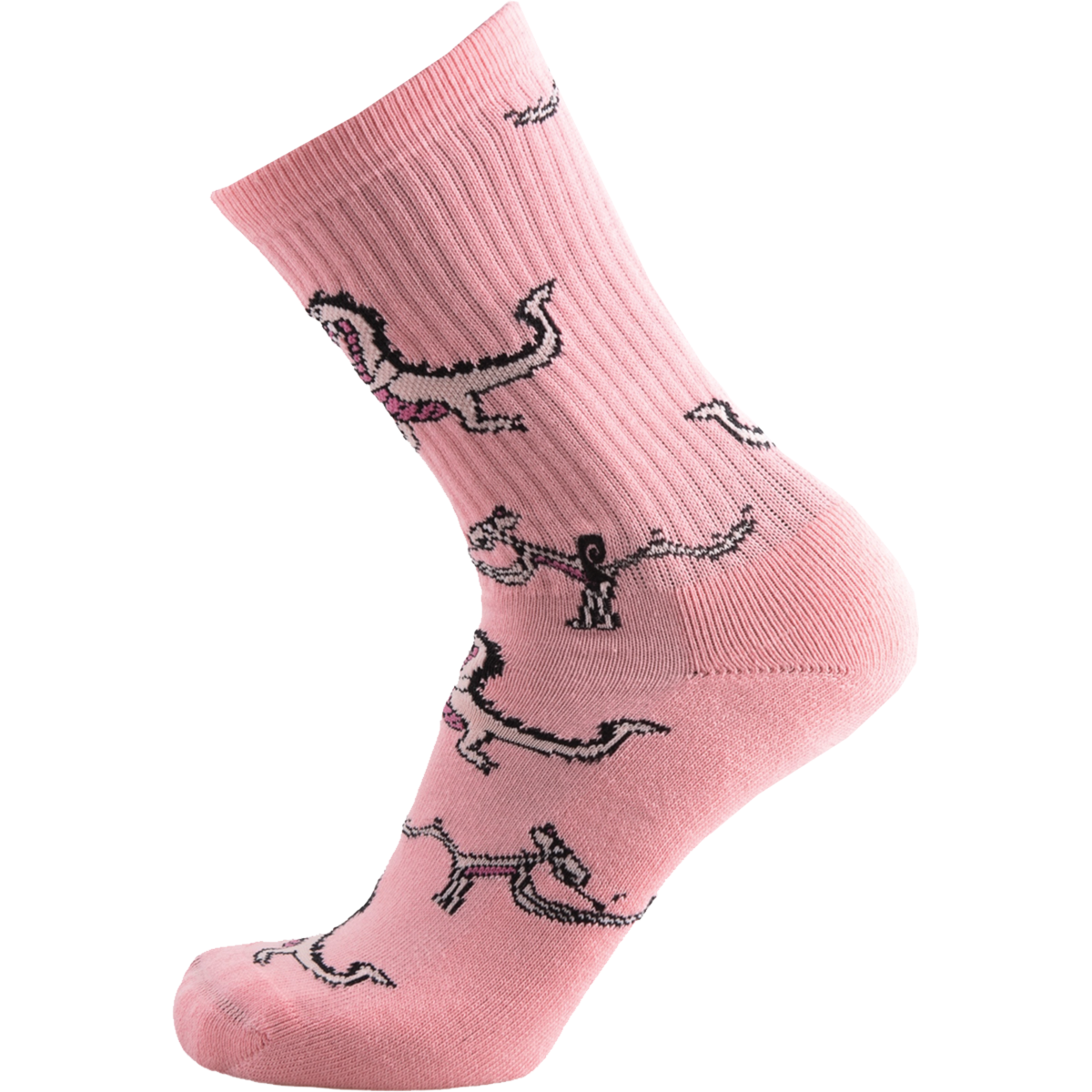 Psockadelic - Pink Zilla Crew Socks