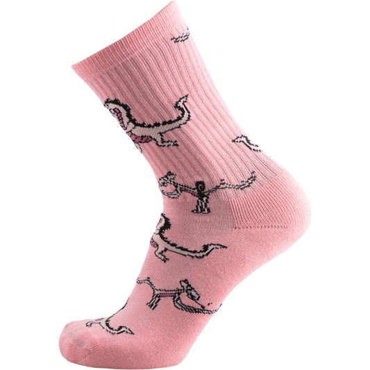 Psockadelic - Pink Zilla Crew Socks