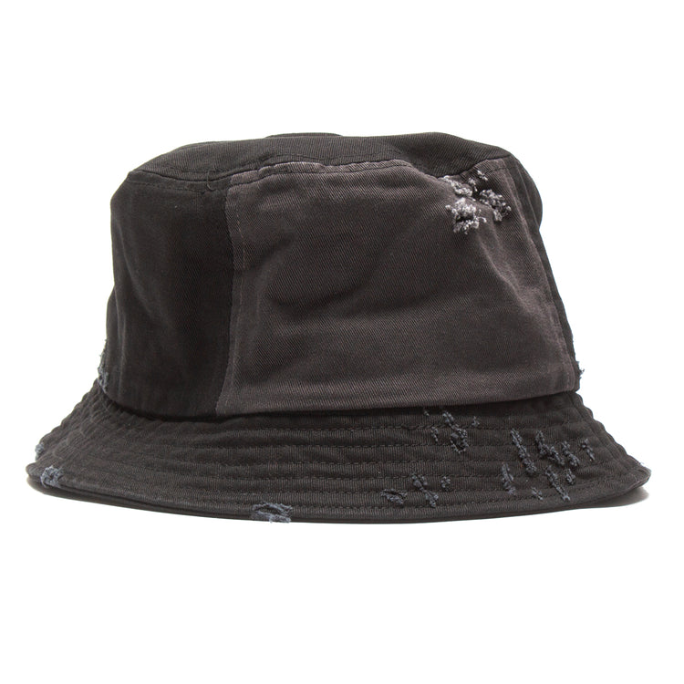 Dime - Distressed Split Bucket Hat - Black