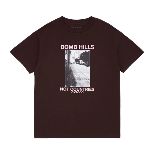 GX1000 - Bomb Hills Not Countries T-Shirt - Brown / Rose