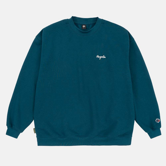 Magenta - Script Crewneck Sweatshirt - Petrol Blue