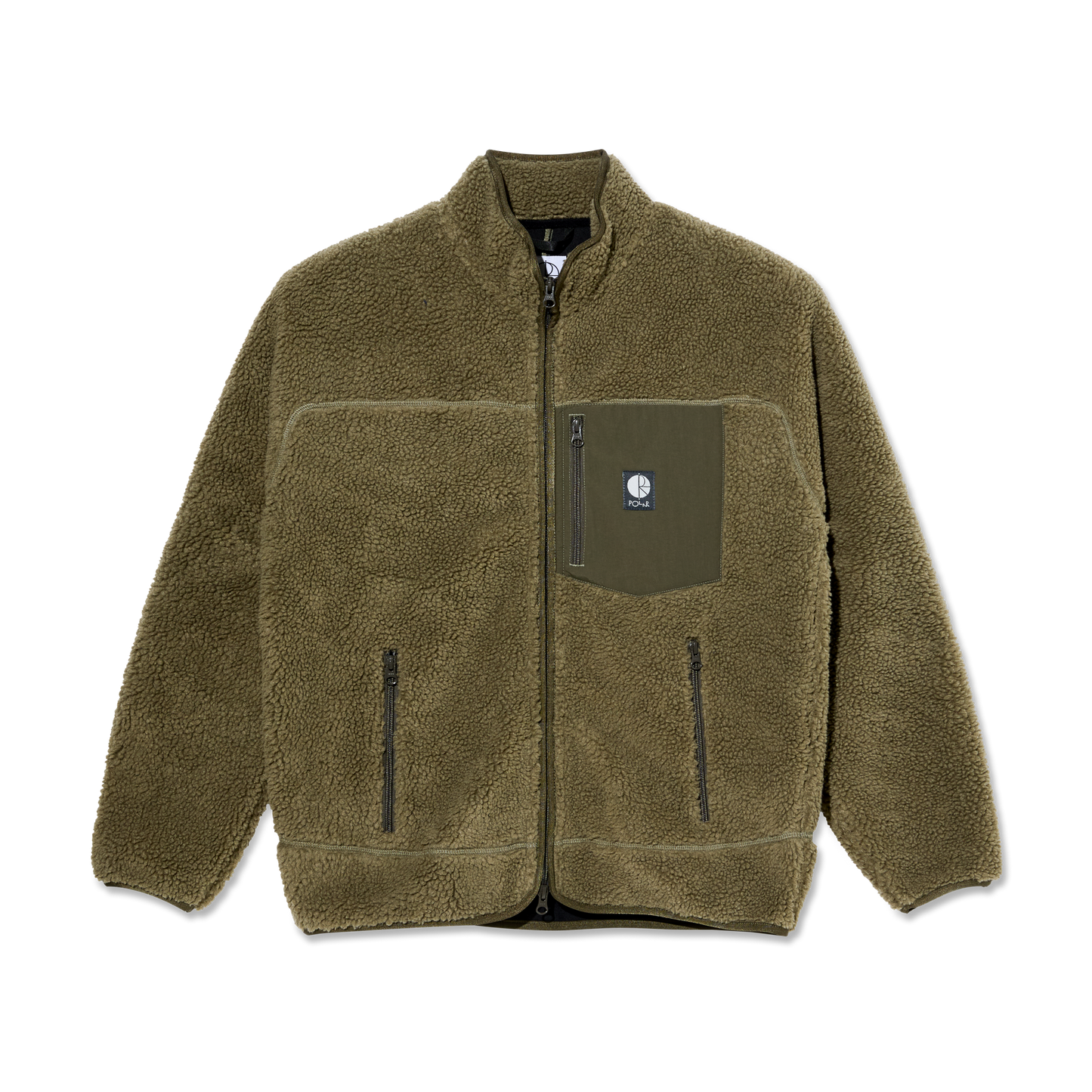 Polar Skate Co - Kiki Jacket - Khaki Green Fleece