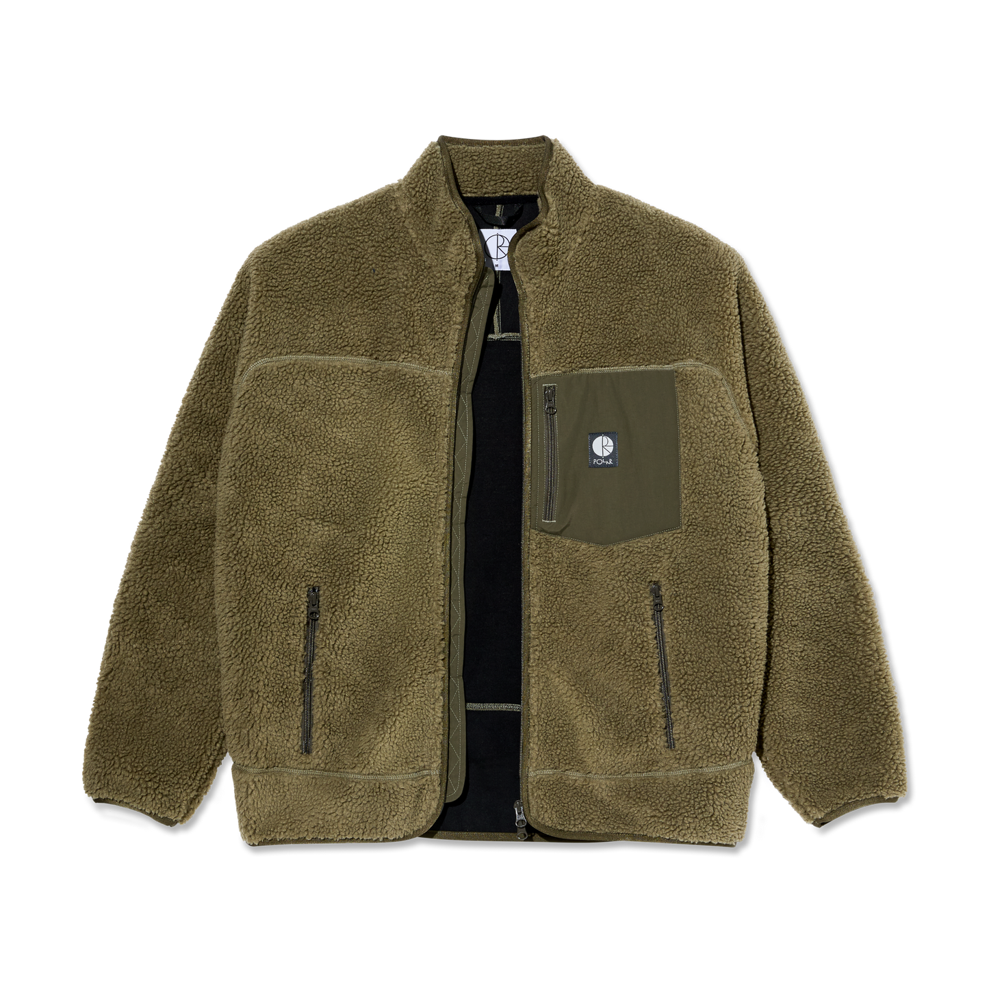 Polar Skate Co - Kiki Jacket - Khaki Green Fleece
