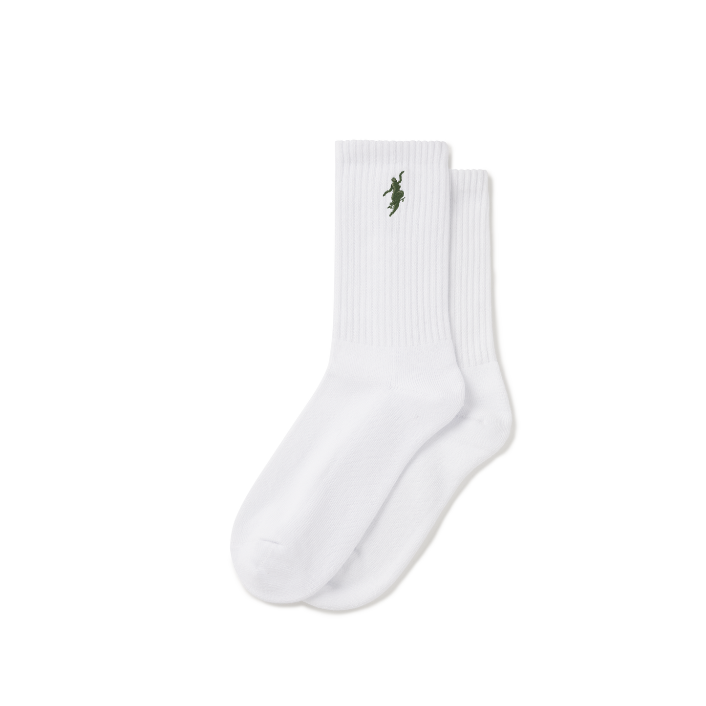 Polar Skate Co - Rib Socks - No Comply - White/Green