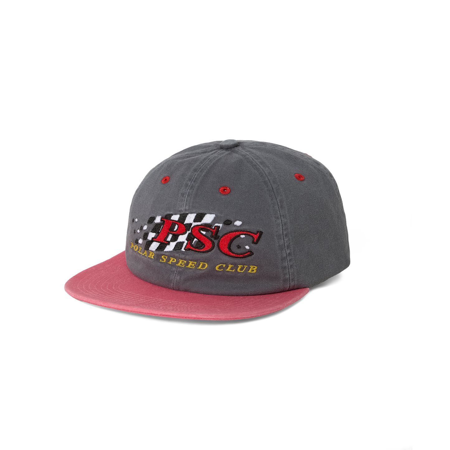 Polar Skate Co. - Michael Hat - Polar Speed Club - Grey/Red