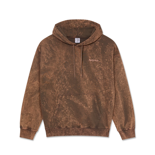 Polar Skate Co - Acid Wash Frank Hoodie Surf Logo - Brown