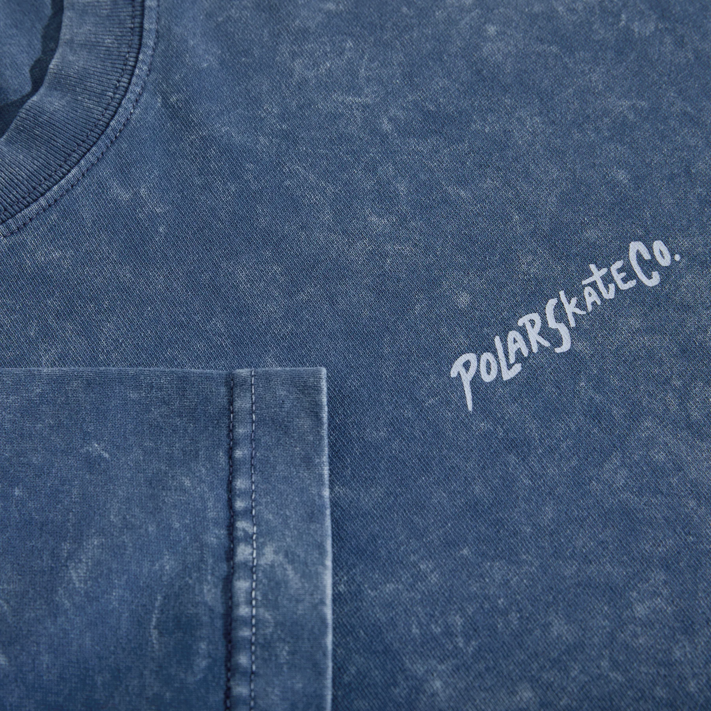 Polar Skate Co. - Acid Wash Surf Logo T-shirt  - Dark Blue