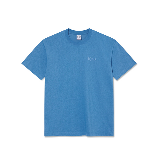 Polar Skate Co - Contrast Stroke Logo T-shirt - French Blue