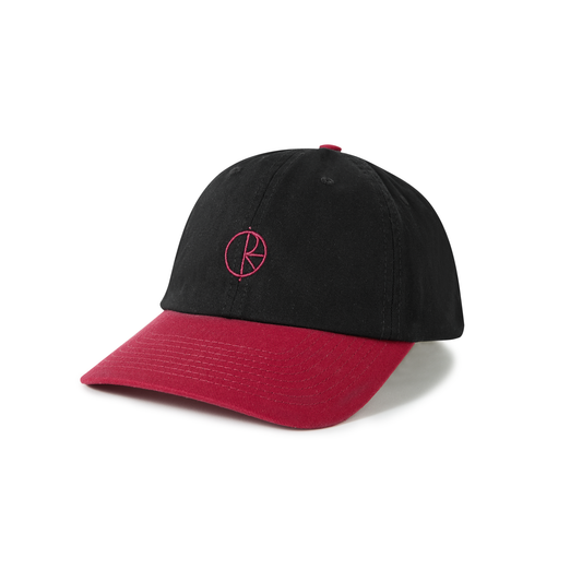 Polar Skate Co. - Stroke Logo Hat - Black / Redcurrant
