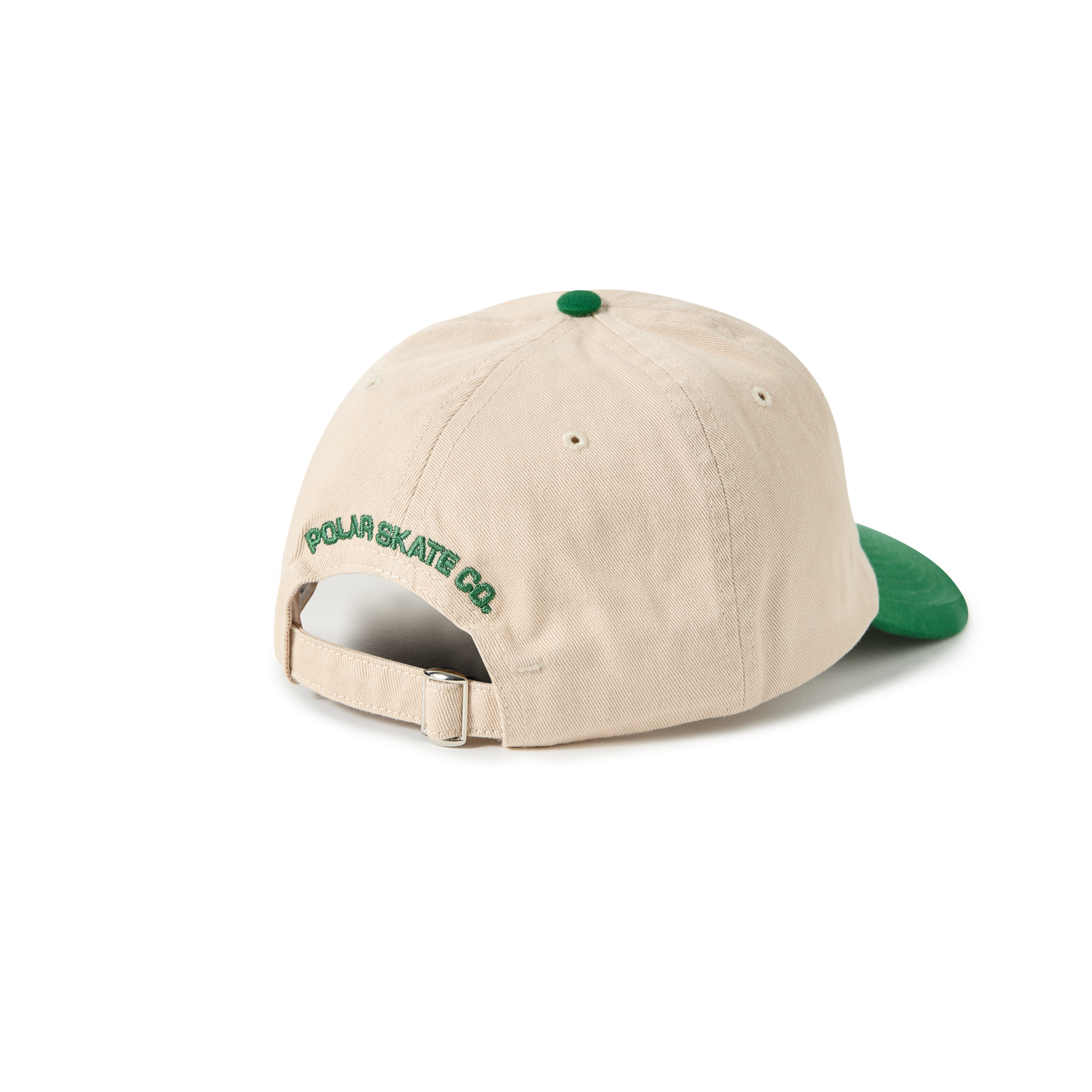 Polar Skate Co. - Stroke Logo Hat - Ecru / Green