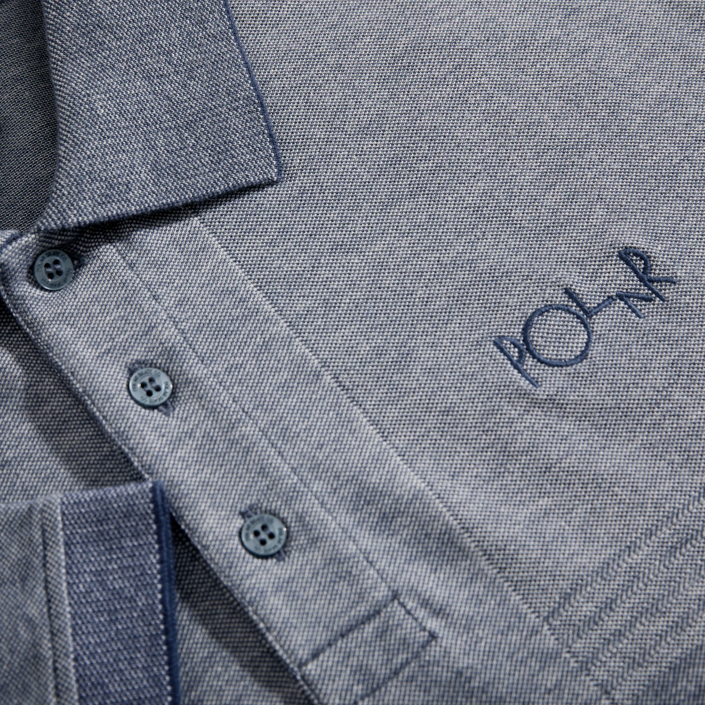 Polar Skate Co. -  Surf Polo Shirt Pique - Heather Blue
