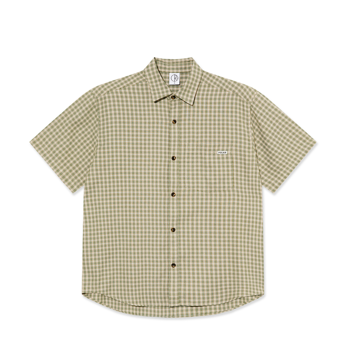 Polar Skate Co - Mitchell Flannel Shirt - Beige / Green