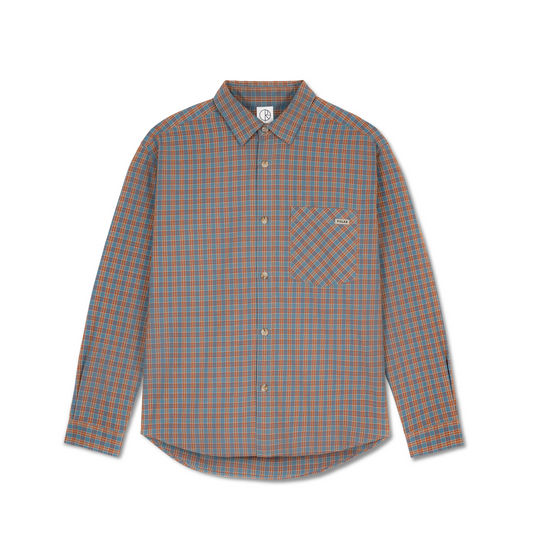Polar Skate Co - Mitchell LS Button Up Shirt - Rust/Blue