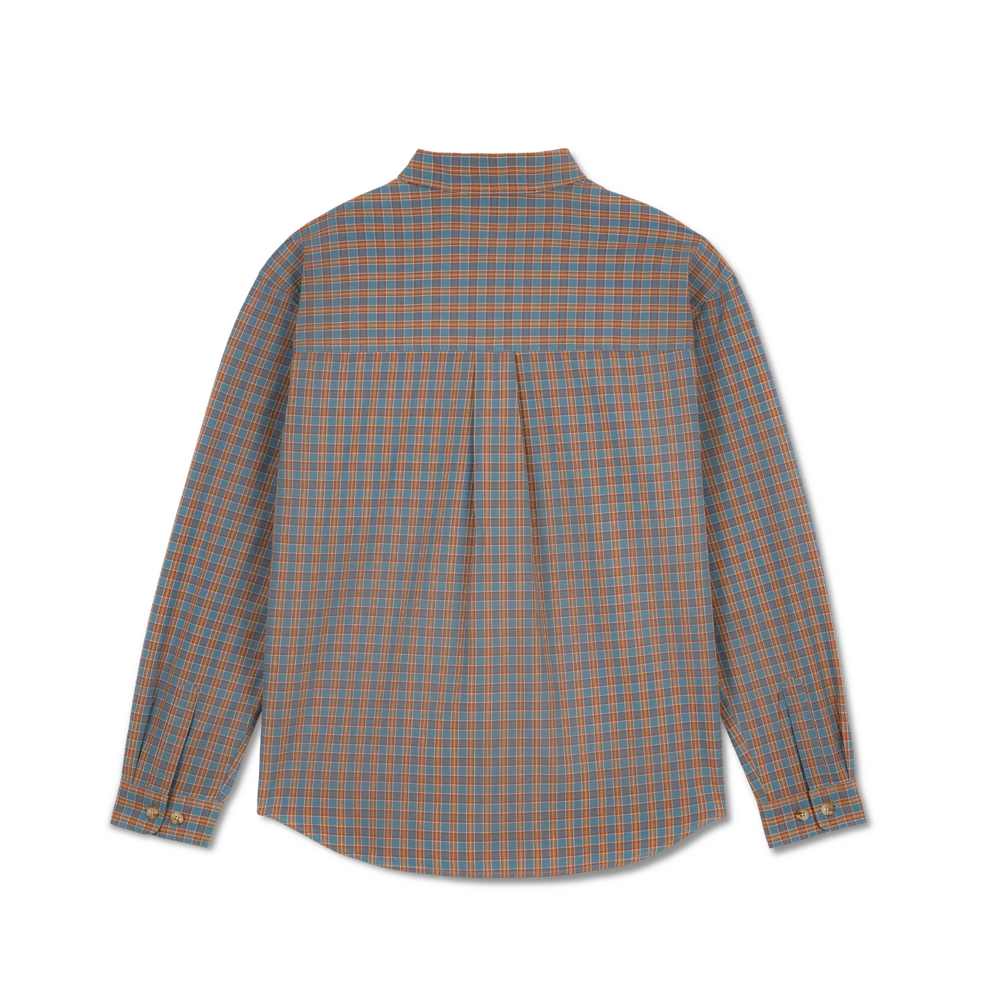 Polar Skate Co - Mitchell LS Button Up Shirt - Rust/Blue