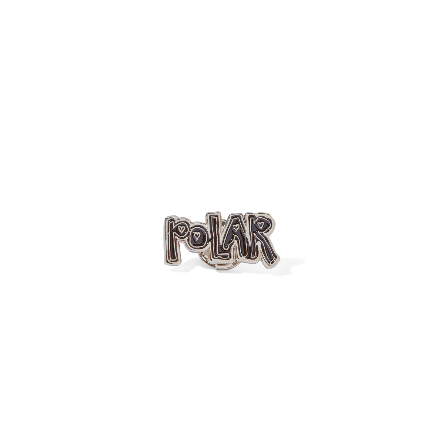 Polar Skate Co - Pin! Heart Logo - Black