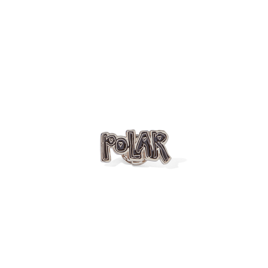 Polar Skate Co - Pin! Heart Logo - Black
