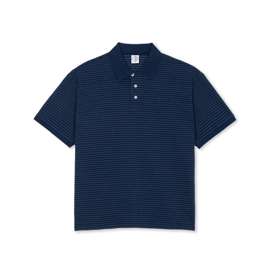 Polar Skate Co -  Surf Polo Shirt Dots- Dark Blue