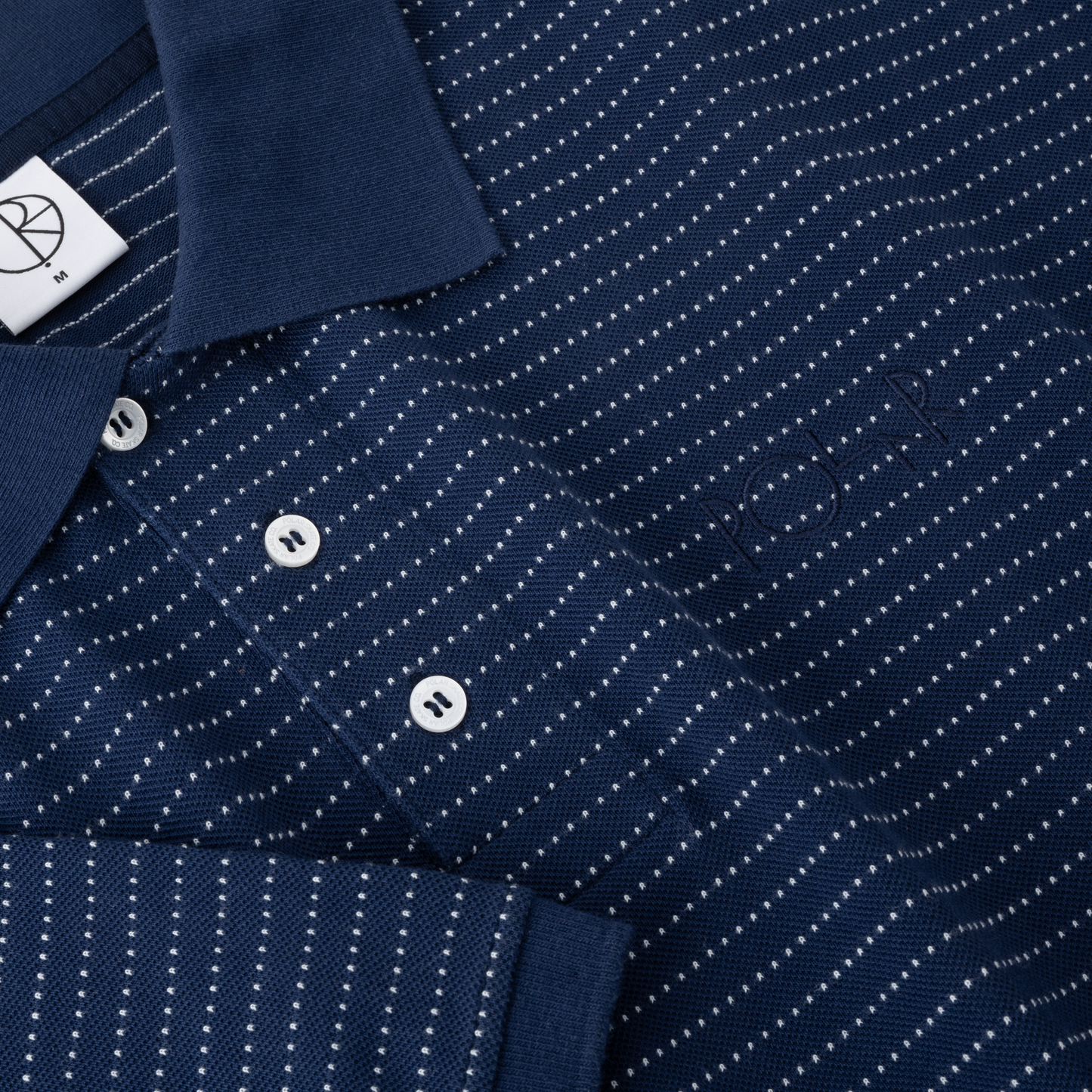 Polar Skate Co -  Surf Polo Shirt Dots- Dark Blue