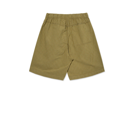 Polar Skate Co. - Cotton Hike Shorts - Plaid Olive Check