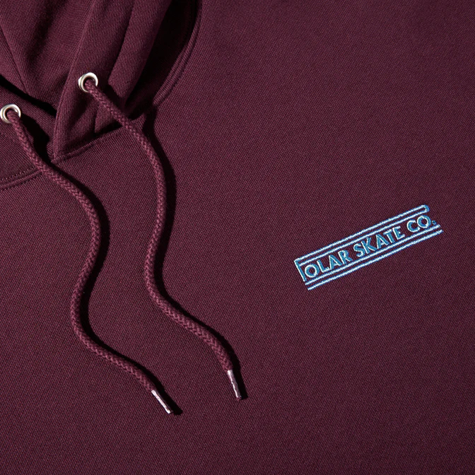 Polar Skate Co - Dave Hoodie | Stretch Logo  - Dark Wine