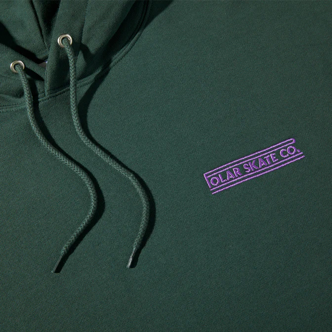 Polar Skate Co - Dave Hoodie | Stretch Logo  - Dark Teal