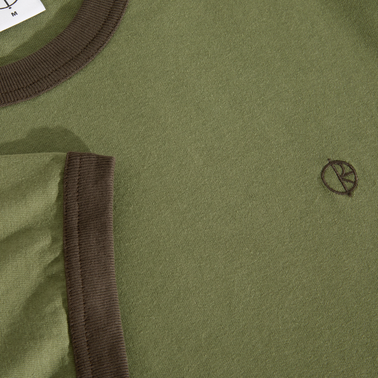 Polar Skate Co -  Ringer T-Shirt - Army Green / Brown