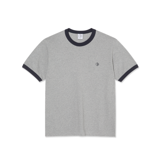 Polar Skate Co -  Ringer T-Shirt - Heather Grey / Navy