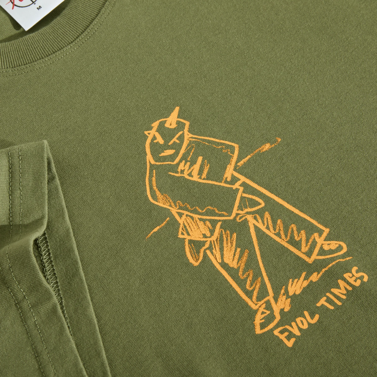 Polar Skate Co - Evol Times T-Shirt - Army Green