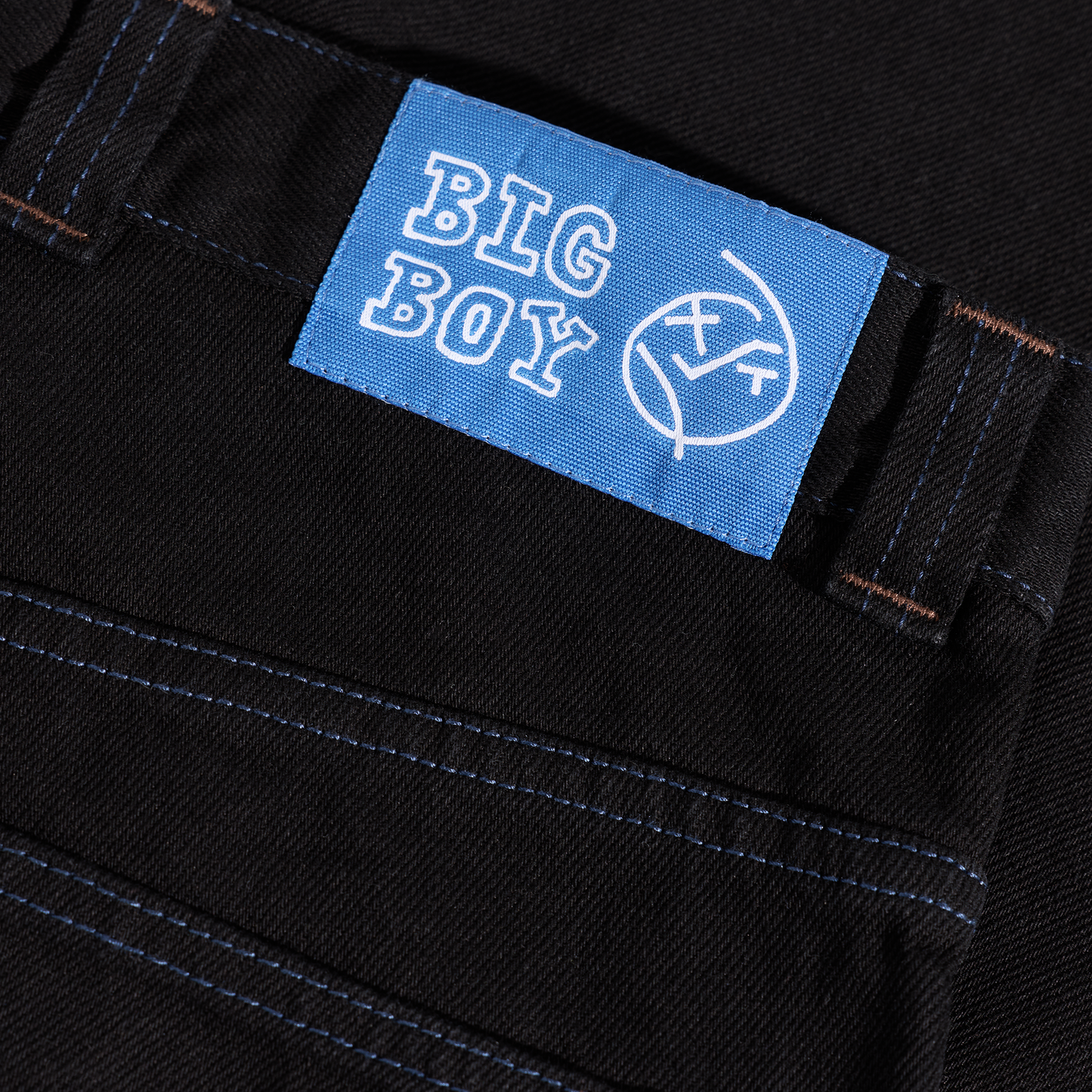 Polar Skate Co - Big Boy Jeans - Black w/ Blue Stitch- Pants