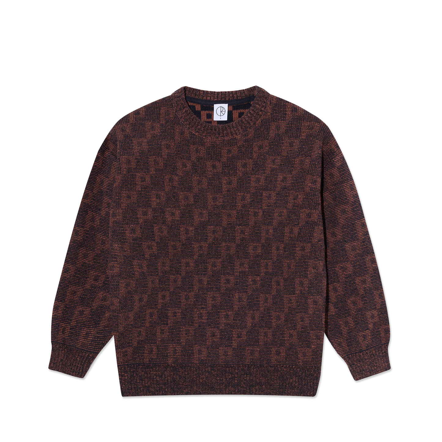 Polar Skate Co - George Sweater - P Pattern - Navy / Orange