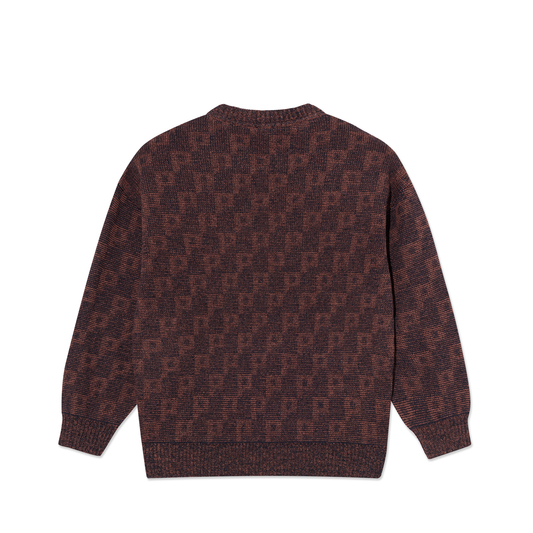 Polar Skate Co - George Sweater - P Pattern - Navy / Orange