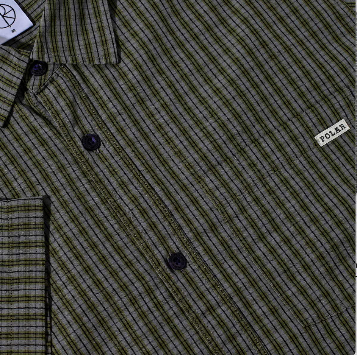 Polar Skate Co - Mitchell Flannel Shirt - Black / Green
