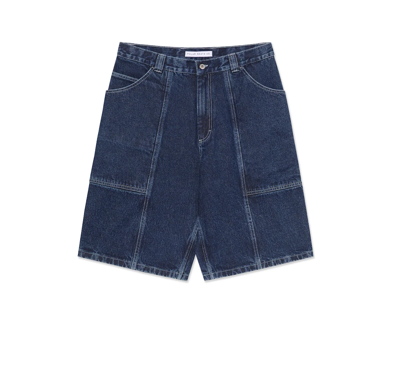 Polar Skate Co - Jiro Shorts - Dark Blue w/ White Stitch