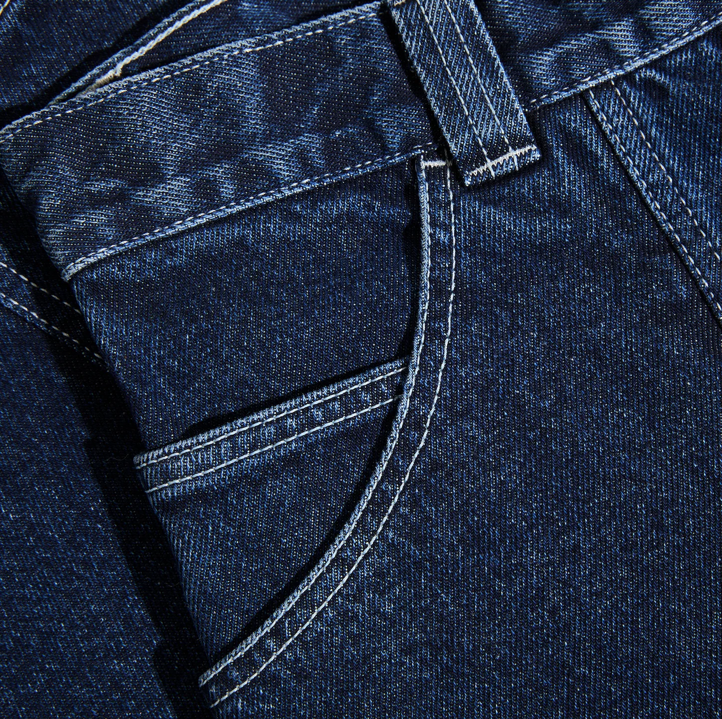 Polar Skate Co - Jiro Shorts - Dark Blue w/ White Stitch