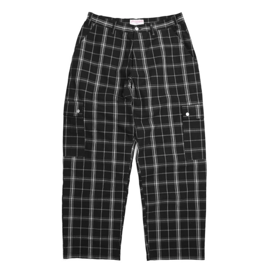 Yardsale  - Plaid Cargo Pants - Black