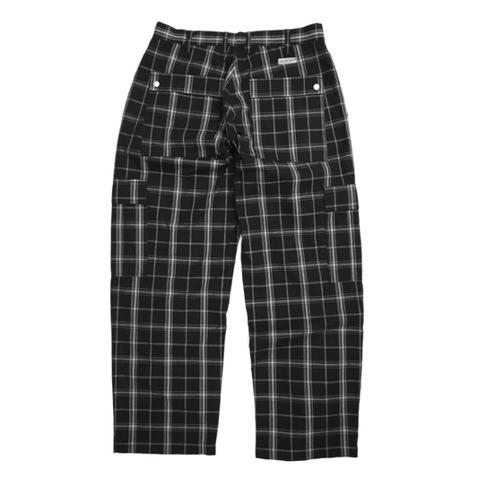 Yardsale  - Plaid Cargo Pants - Black