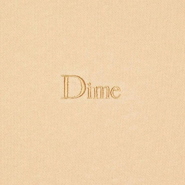 Dime - Classic Small Logo CrewNeck - Tan