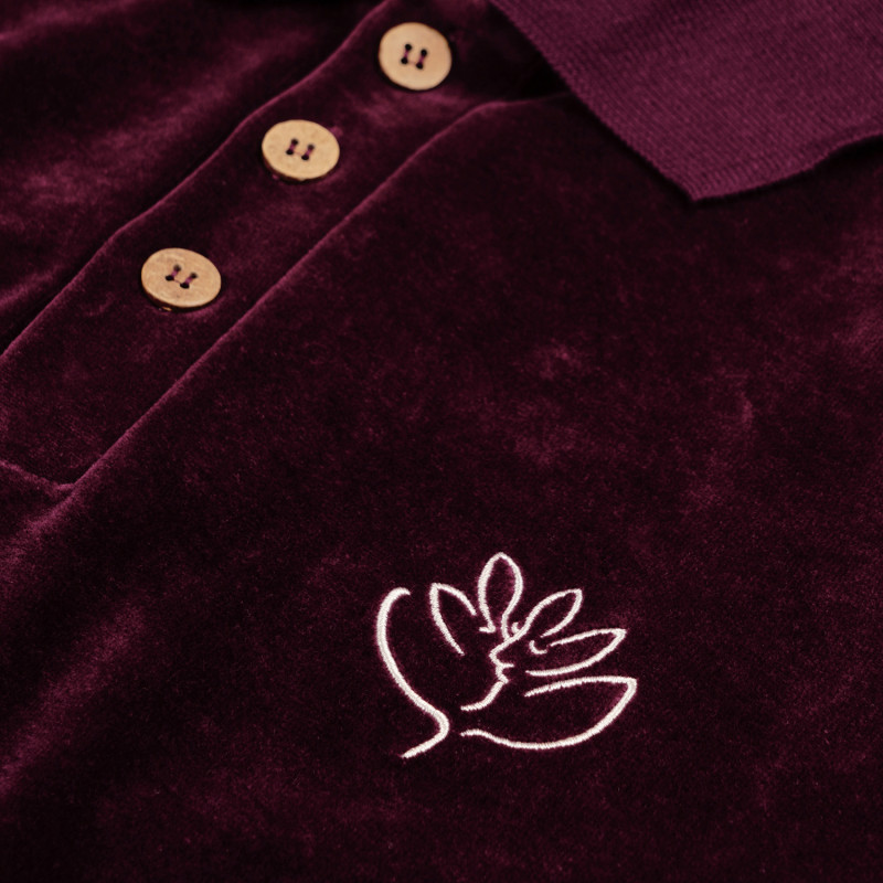 Magenta Skateboards - Le Baiser Velours Polo Shirt - Burgundy