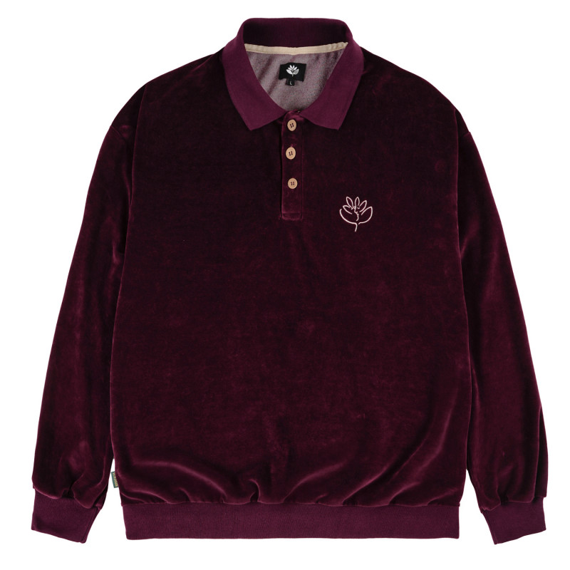 Magenta Skateboards - Le Baiser Velours Polo Shirt - Burgundy