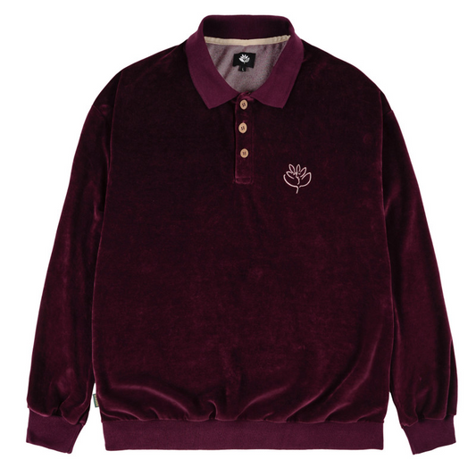 Magenta Skateboards - Le Baiser Velours Polo Shirt - Burgundy